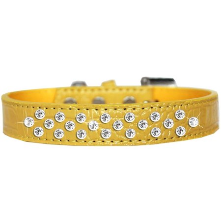 MIRAGE PET PRODUCTS Sprinkles Clear Jewel Croc Dog CollarYellow Size 16 720-07 YWC16